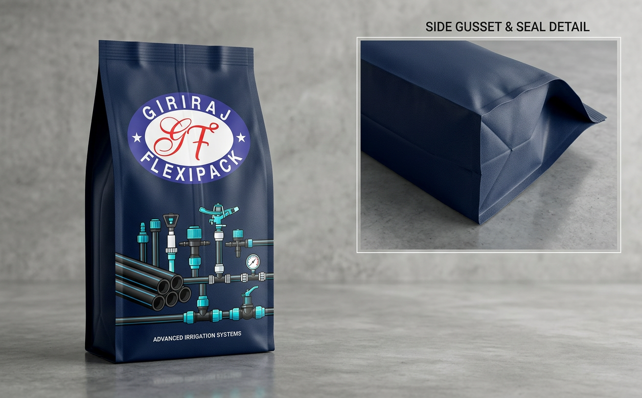 side gusset central seal pouch